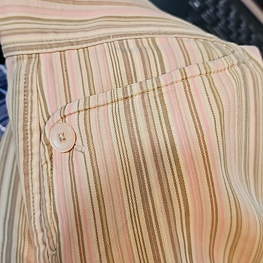 3/$25 Talbots Size 4 Vertical Stripe Pants Pink Taupe